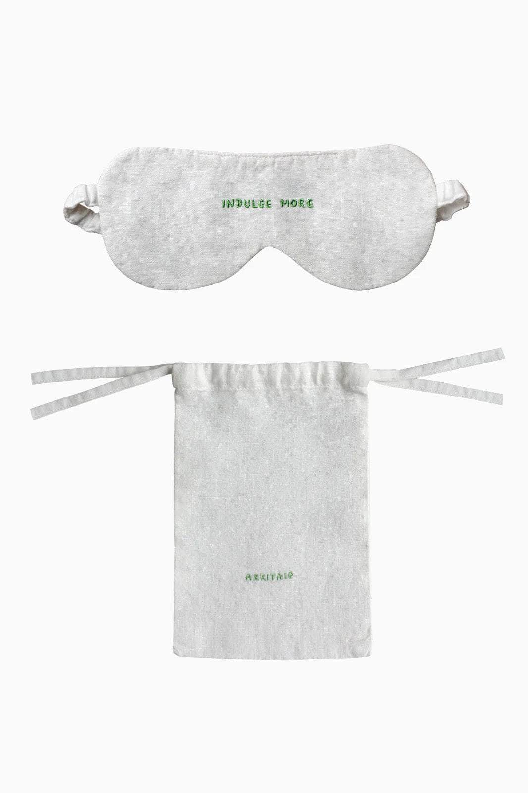 Indulge More' Linen Eye Mask