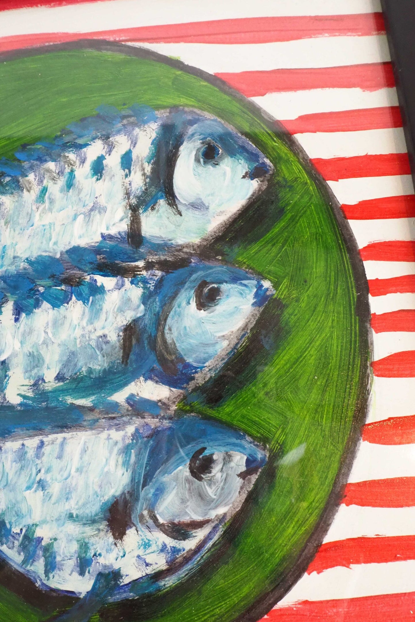 Oil on Board Framed Fish Painting