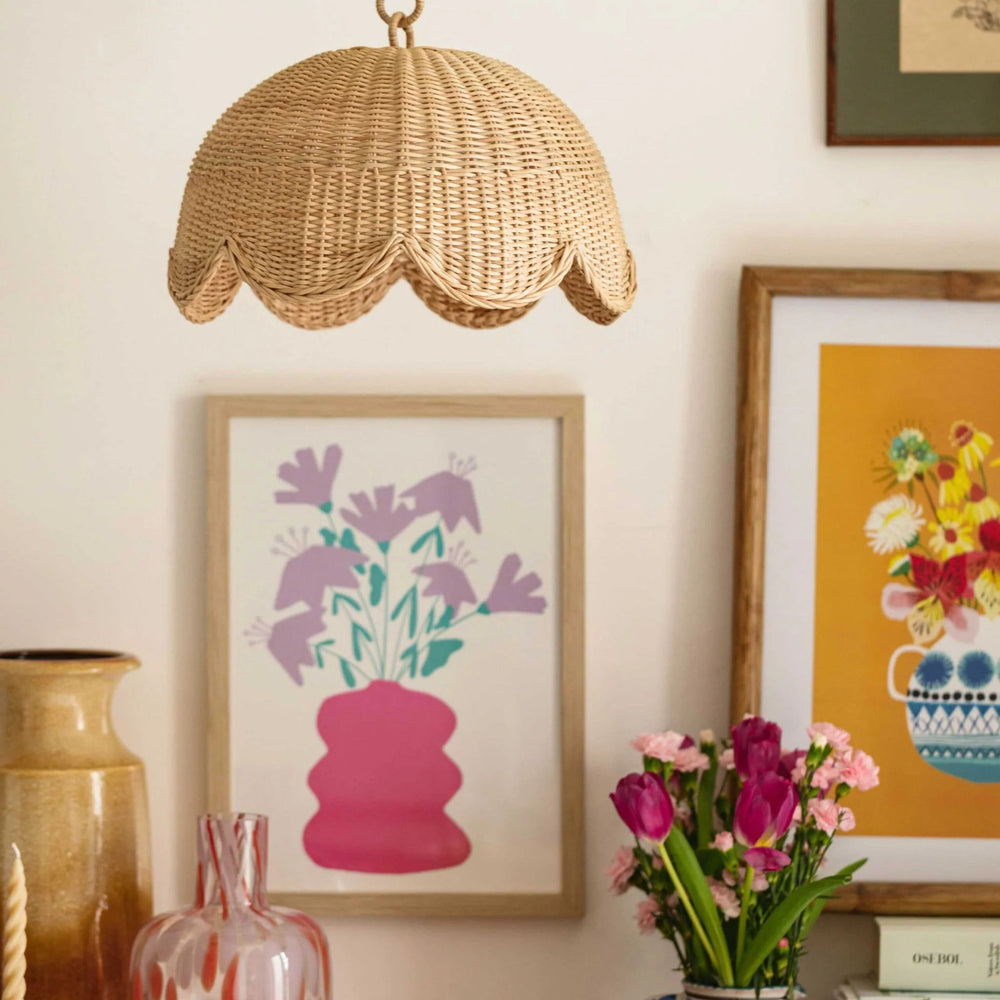 Etta Scalloped Pendant Shade Medium (Natural)