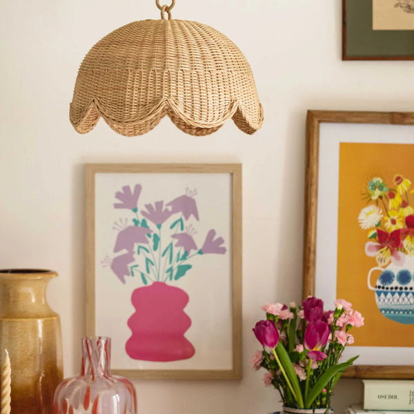 Etta Scalloped Pendant Shade Medium (Natural)