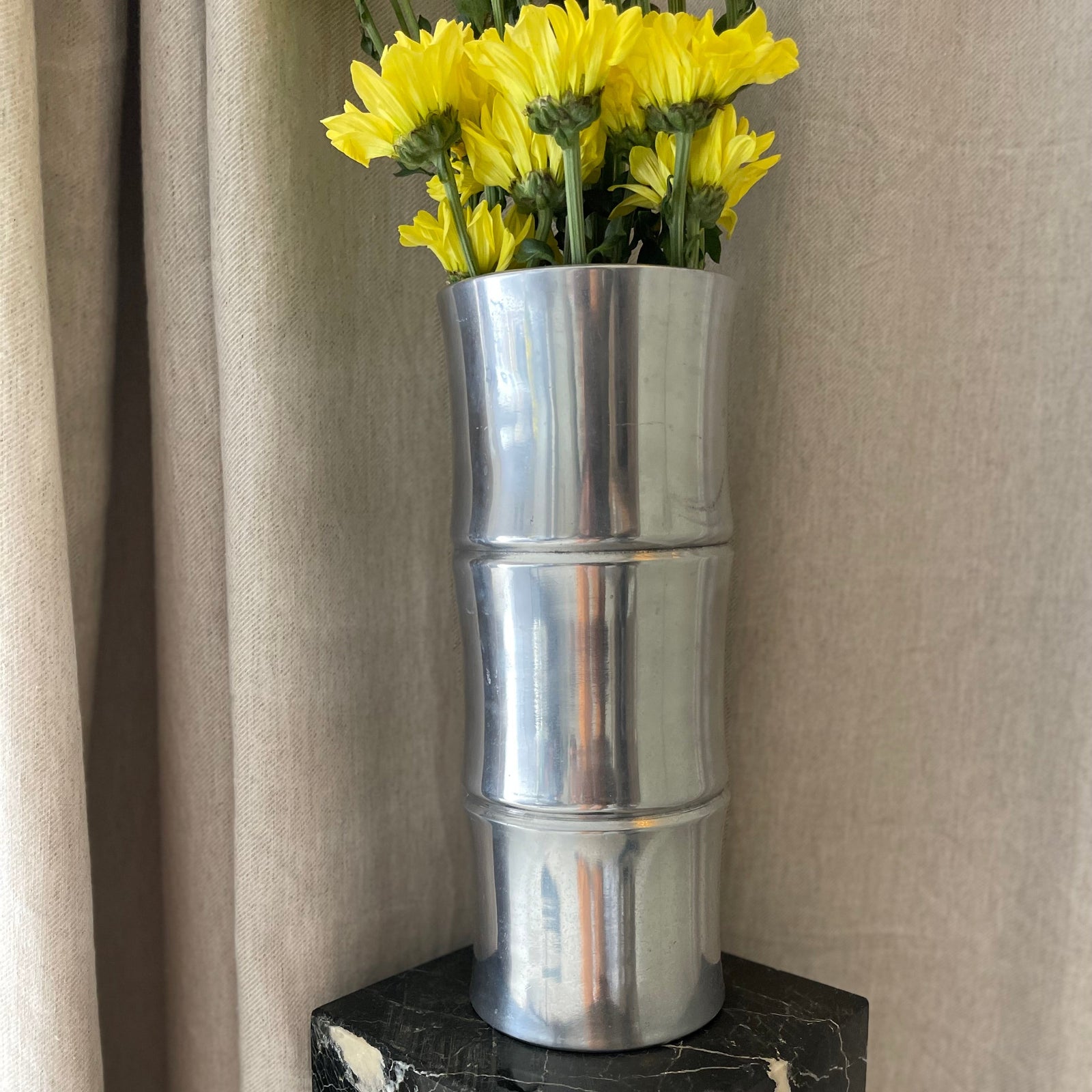 Cylindrical 3 Tier Metal Vase