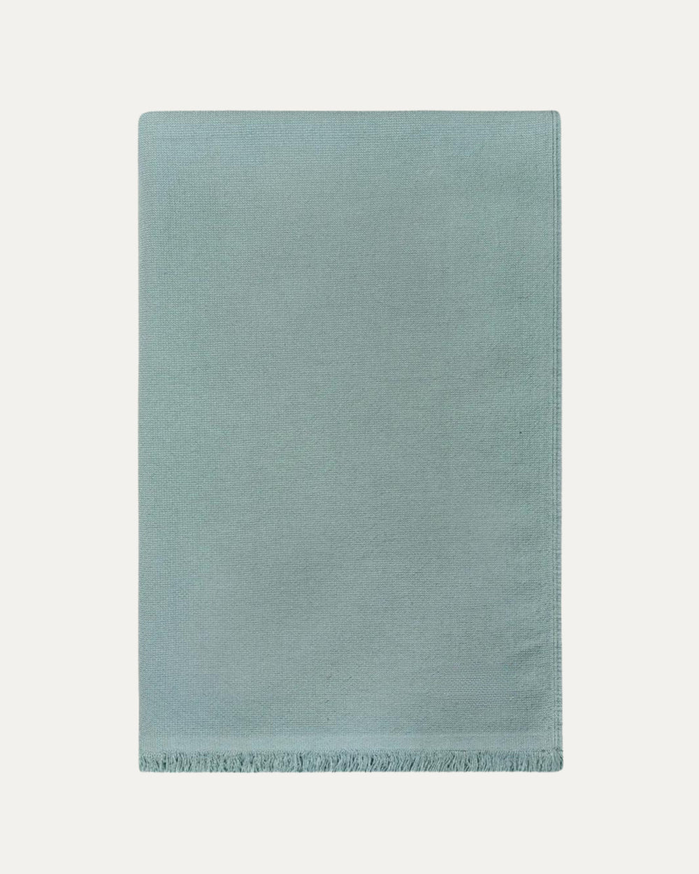 Cotton Beach Towel with Frayed Edge - Blue