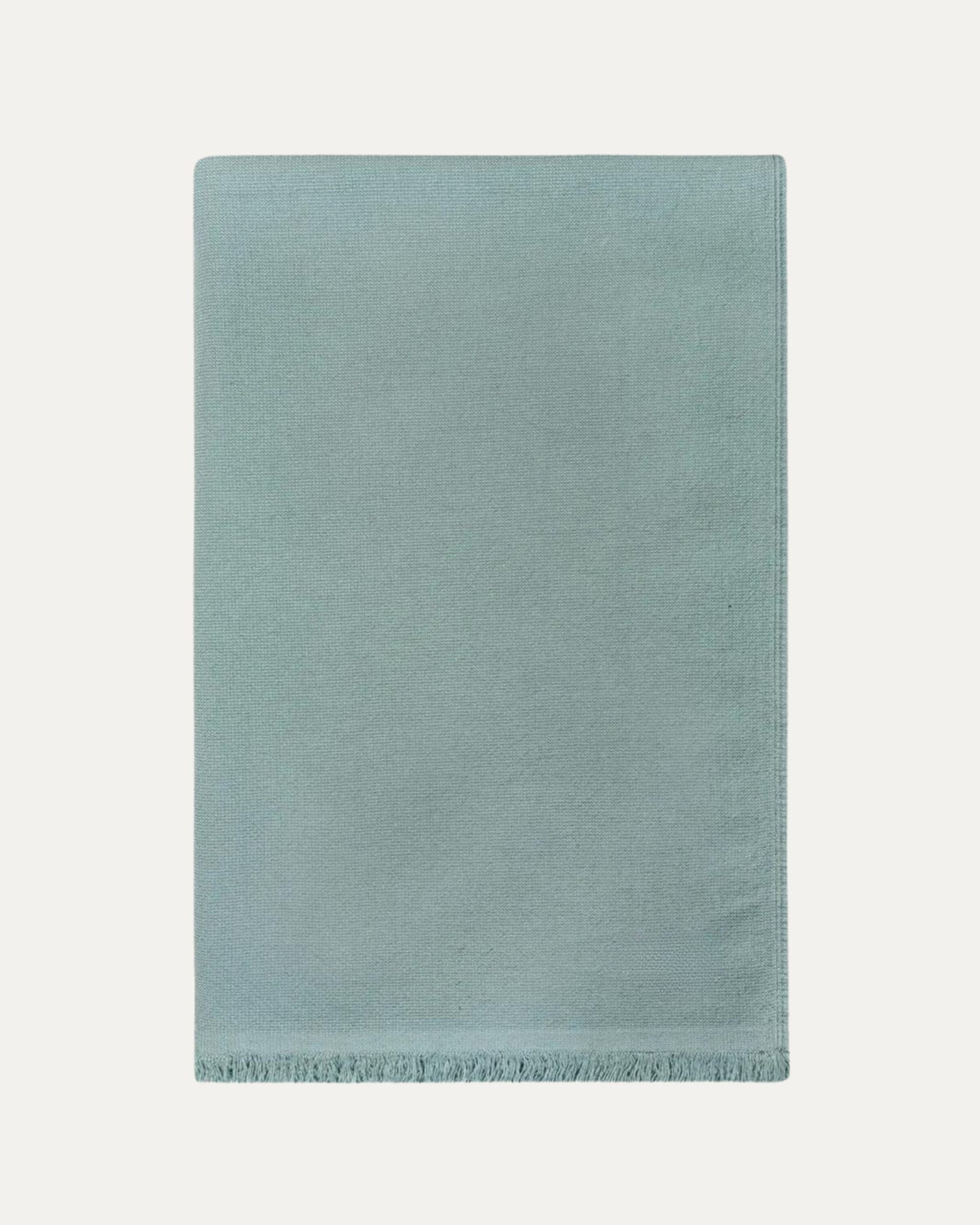 Cotton Beach Towel with Frayed Edge - Blue