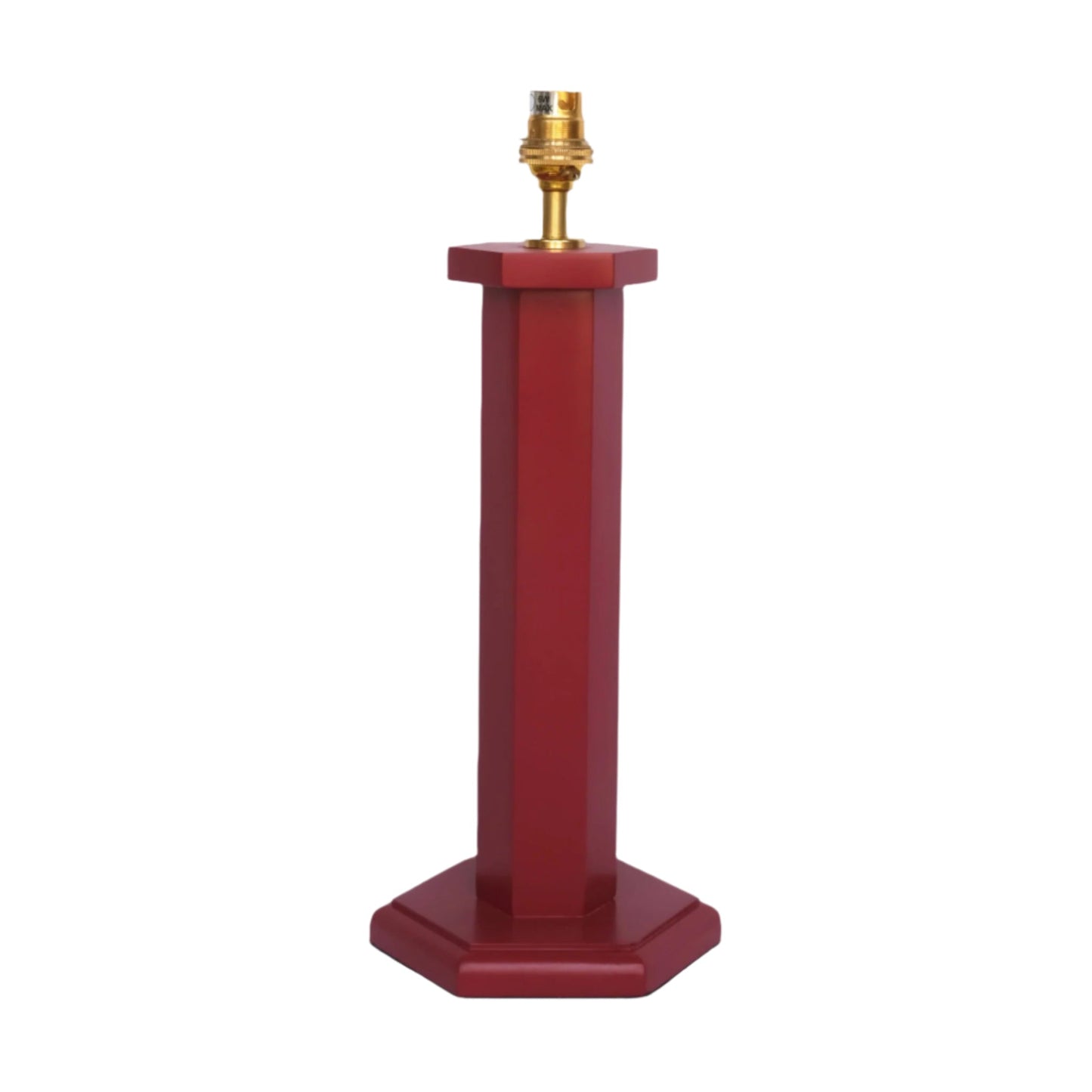 Hexagon Bedside Lamp - Ruby Red
