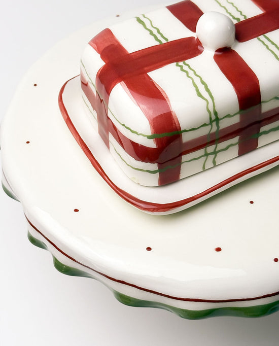 Handcrafted Ceramic Christmas Cake Stand