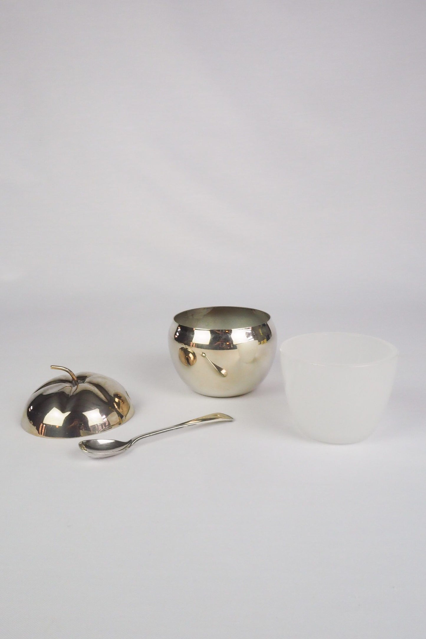 Vintage Silver Plate Apple Pot