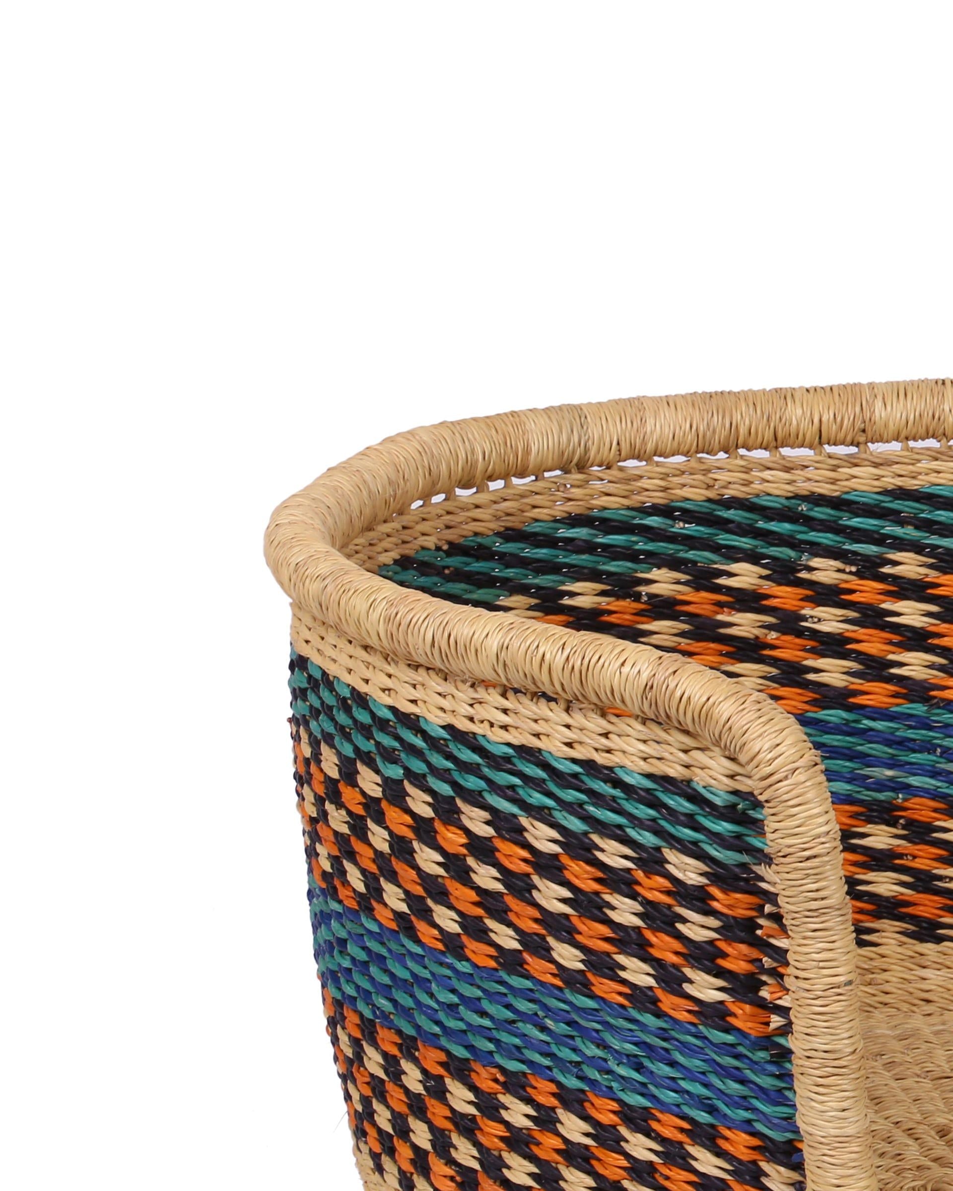 ANOMA: Orange, Blue and Black Dog Basket - Medium