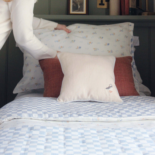 Square Linen Scatter Cushion - Coastline