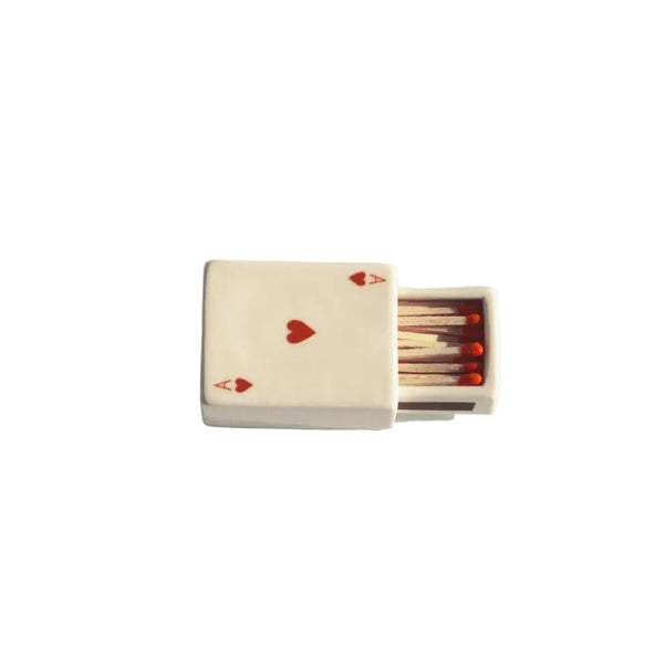 'Mini Ace Of Hearts’ Ceramic Matchbox