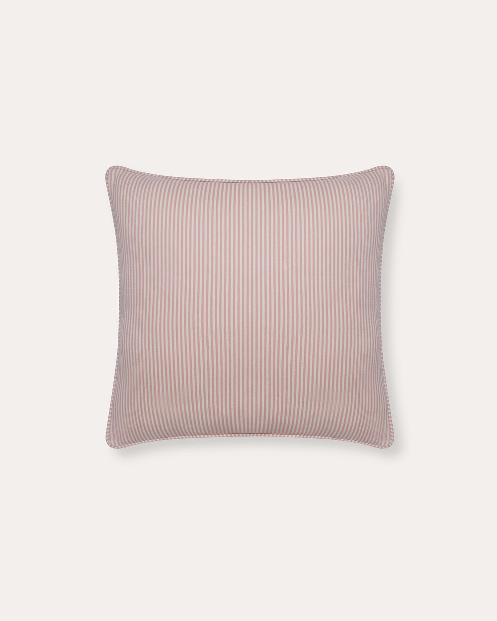 The Fine Stripe Square Cushion in Rose