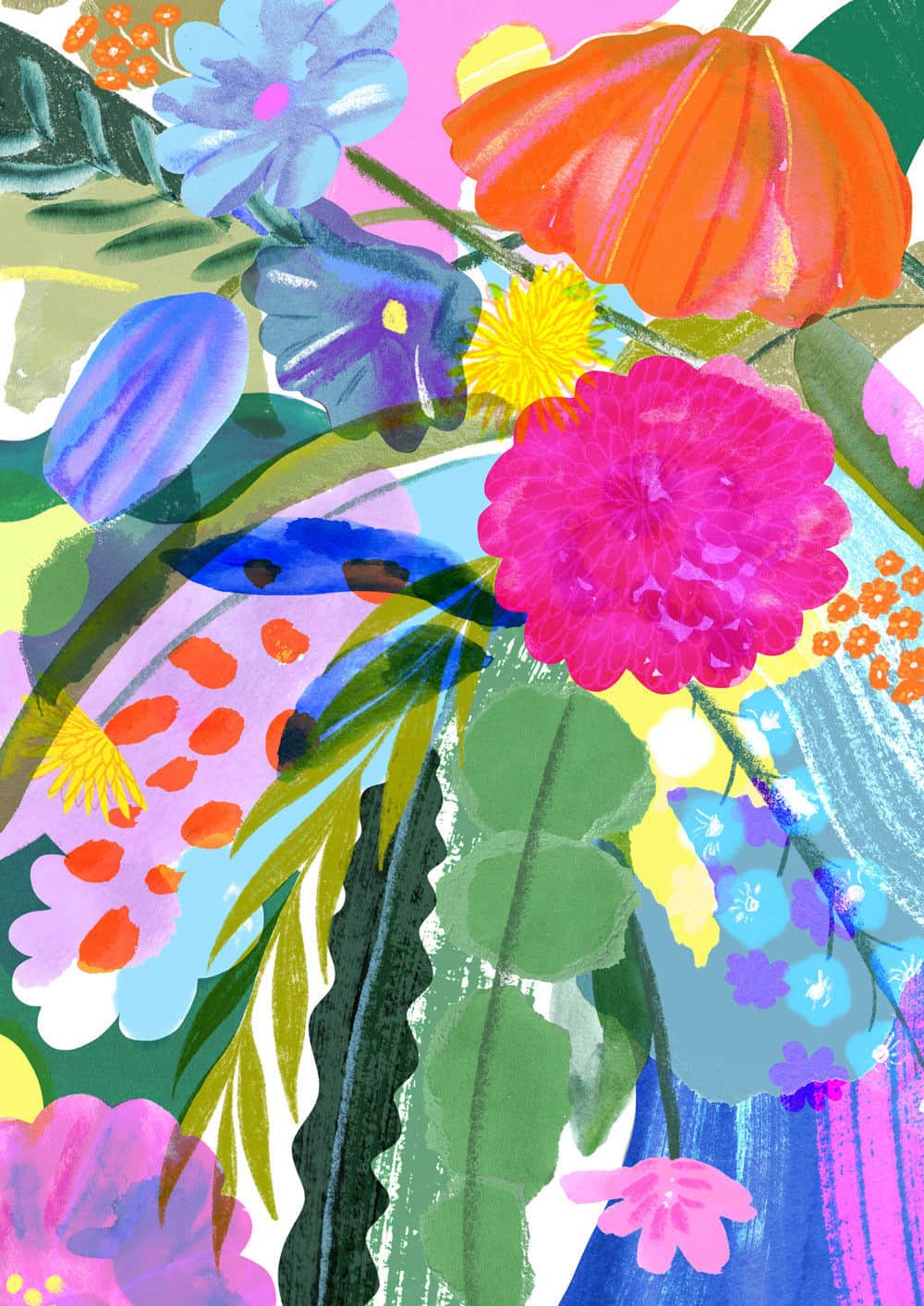 Drunken Blooms Print