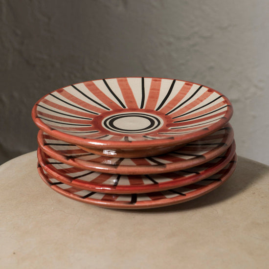 Red Safi Dessert Plate