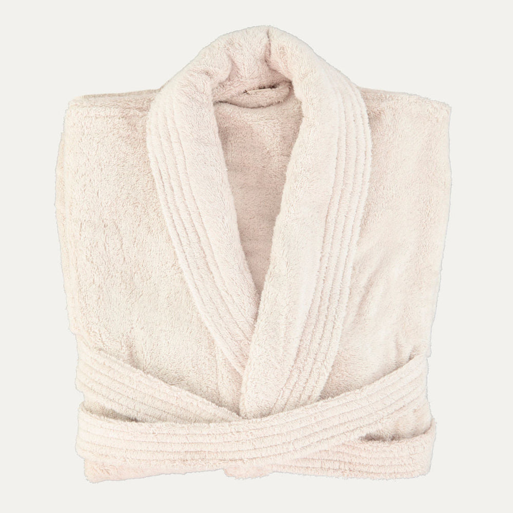 Beige Cotton Terry Bathrobe