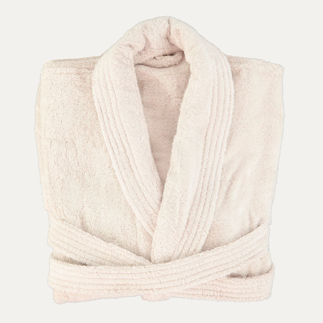 Beige Cotton Terry Bathrobe
