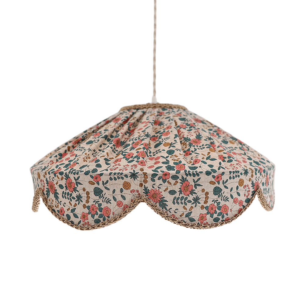 Floral-Shaped Pendant Light Cosette Printed “English Garden”