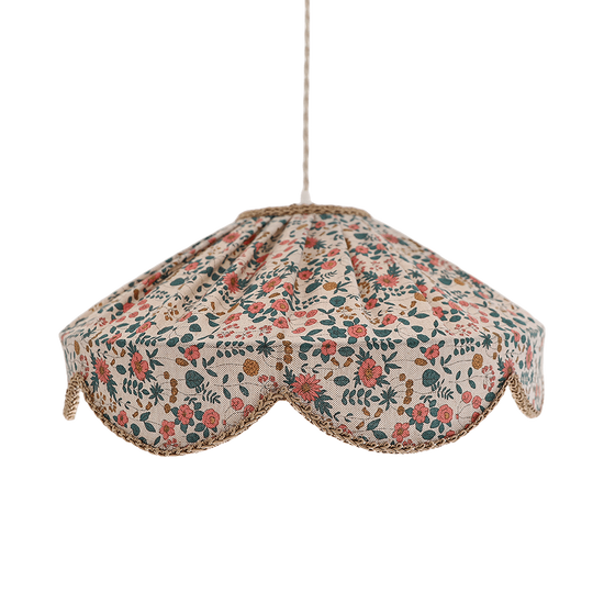 Floral-Shaped Pendant Light Cosette Printed “English Garden”