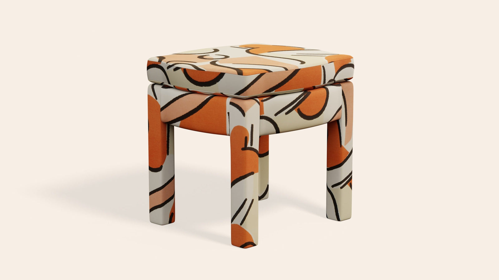 Piero Footstool, Tangerine