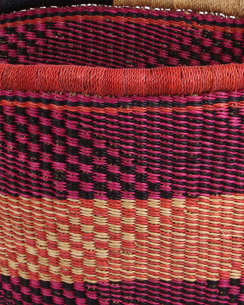 KWAMI: Pink, Red and Black Market Basket
