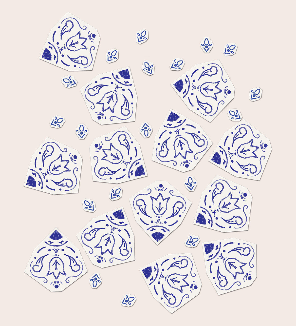 Italian Tiles DIY Plate Sticker Decoration