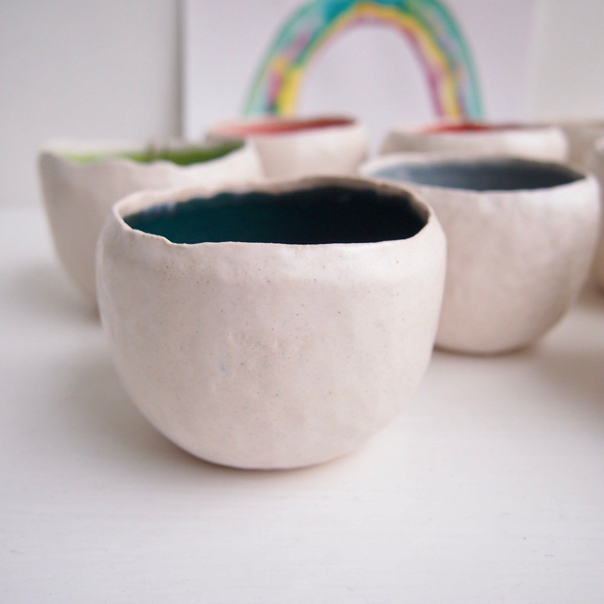 Handmade Many Colours Round Ceramic Ring Bowls