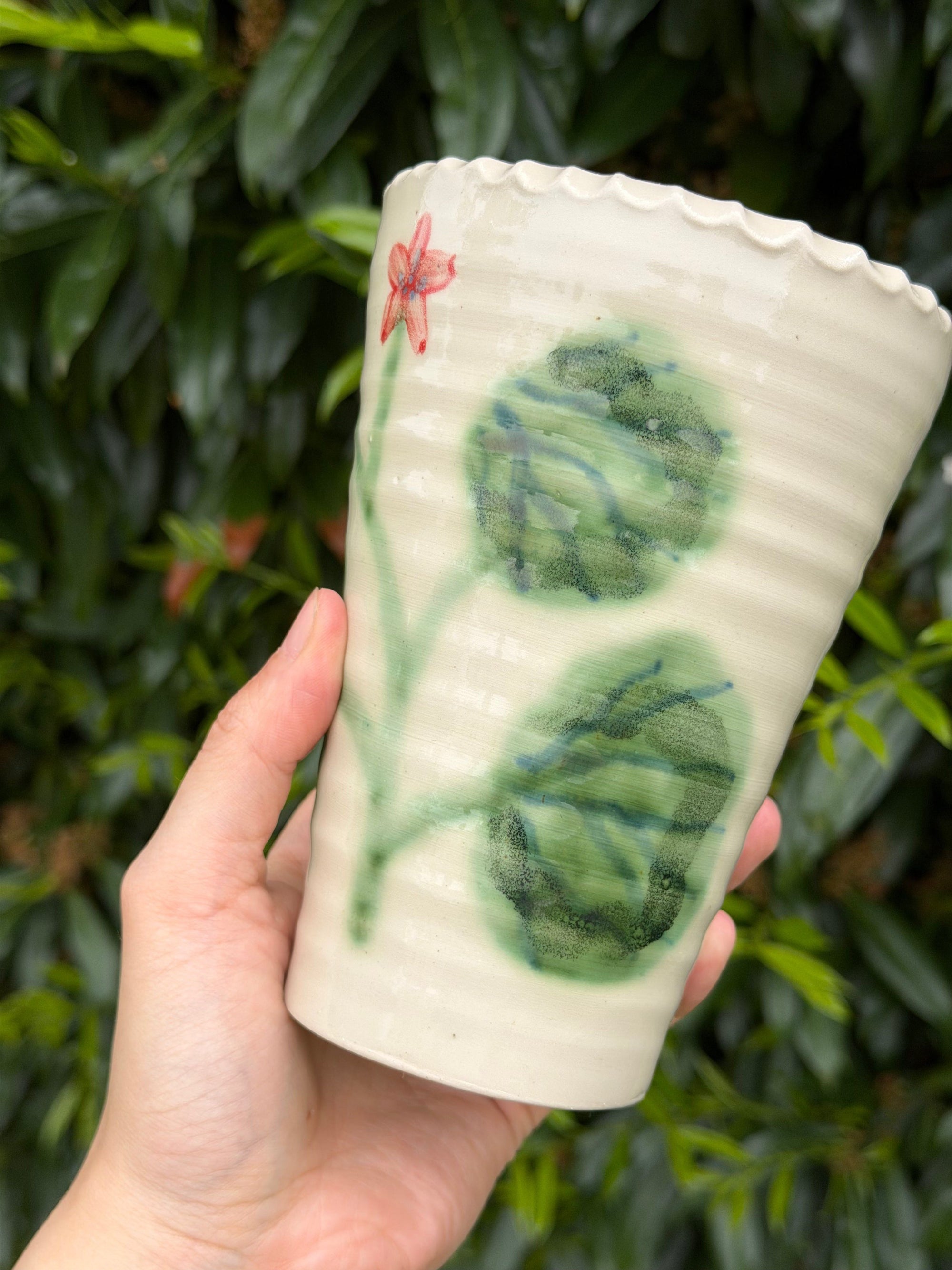 Pelargonium Vase - White - #7