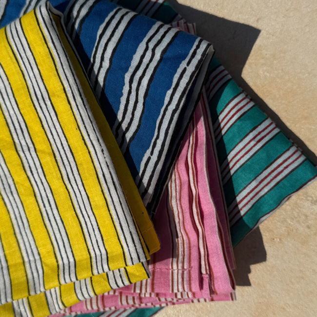 Set of 4 Fine Striped Napkins