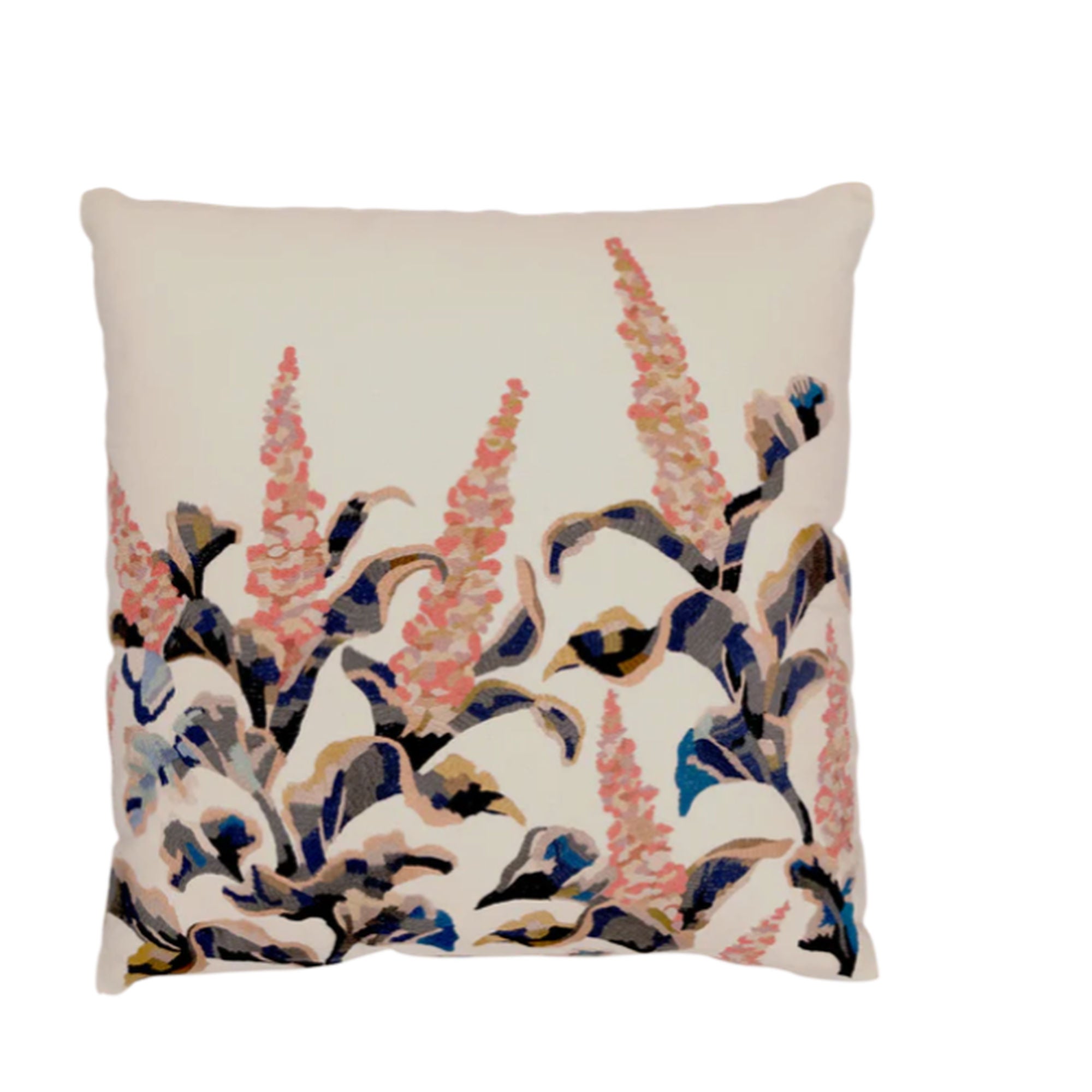 Tapestry Hand Embroidered Silk Pillow Cover 20×20 in