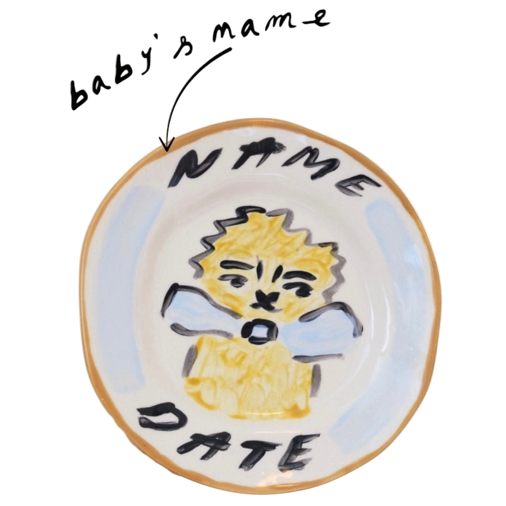 Personalised Blue Lion Decorative Plate