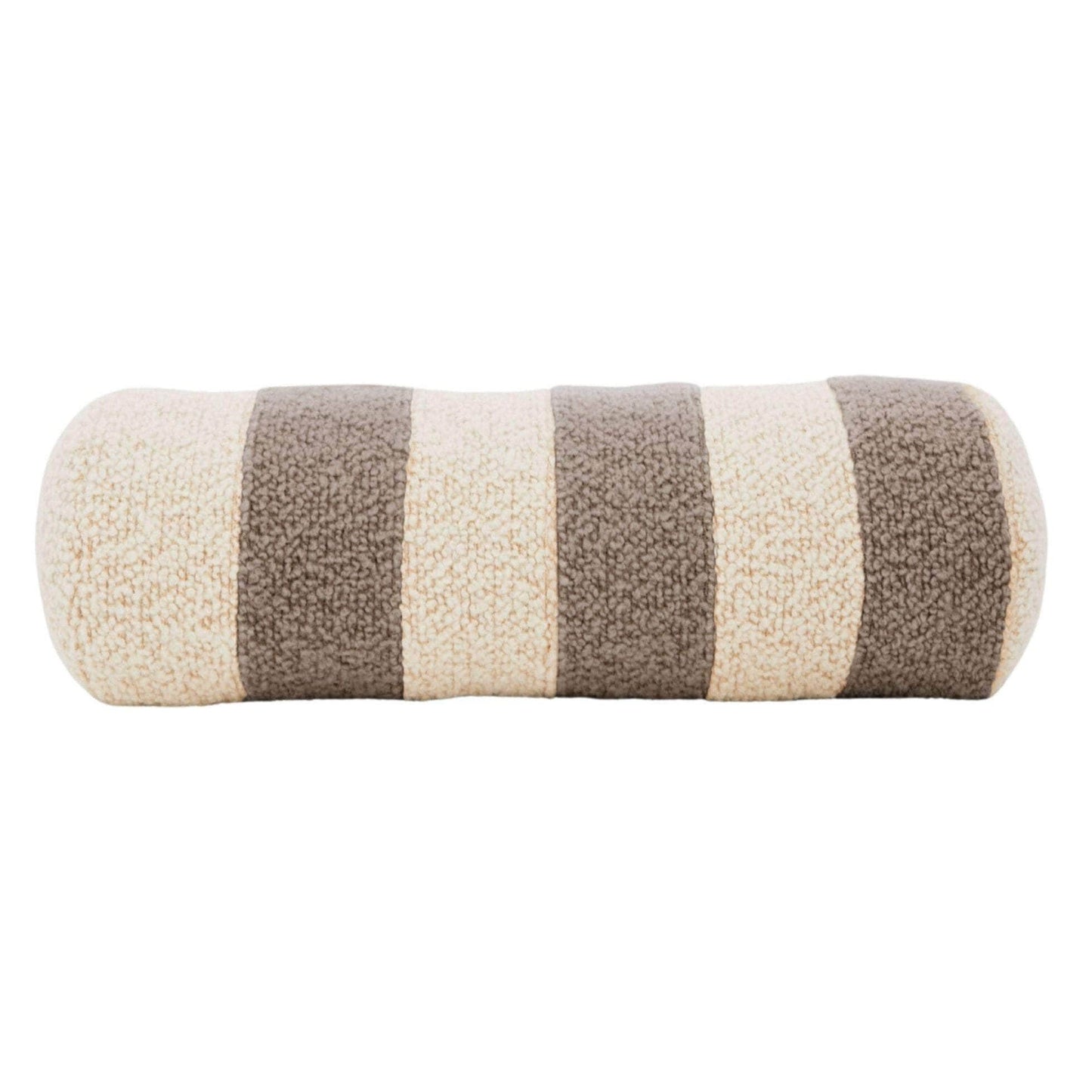 Le Cylindre - Wool Bouclé Stripe Bolster Sawdust/Eggshell
