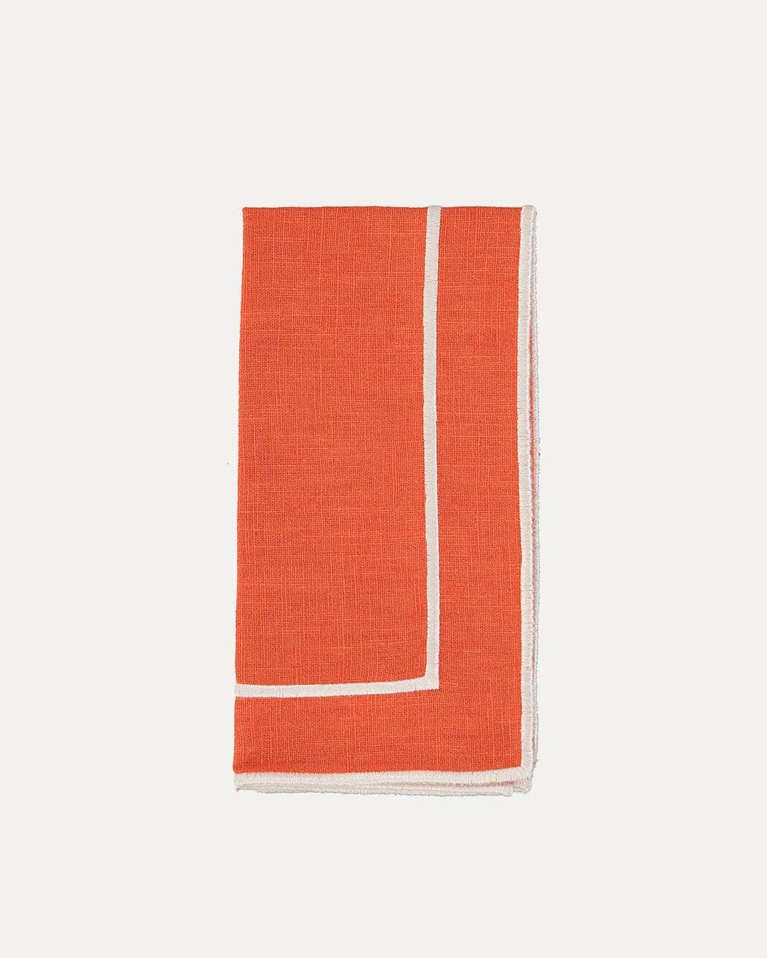 Douro Napkin, Orange with White