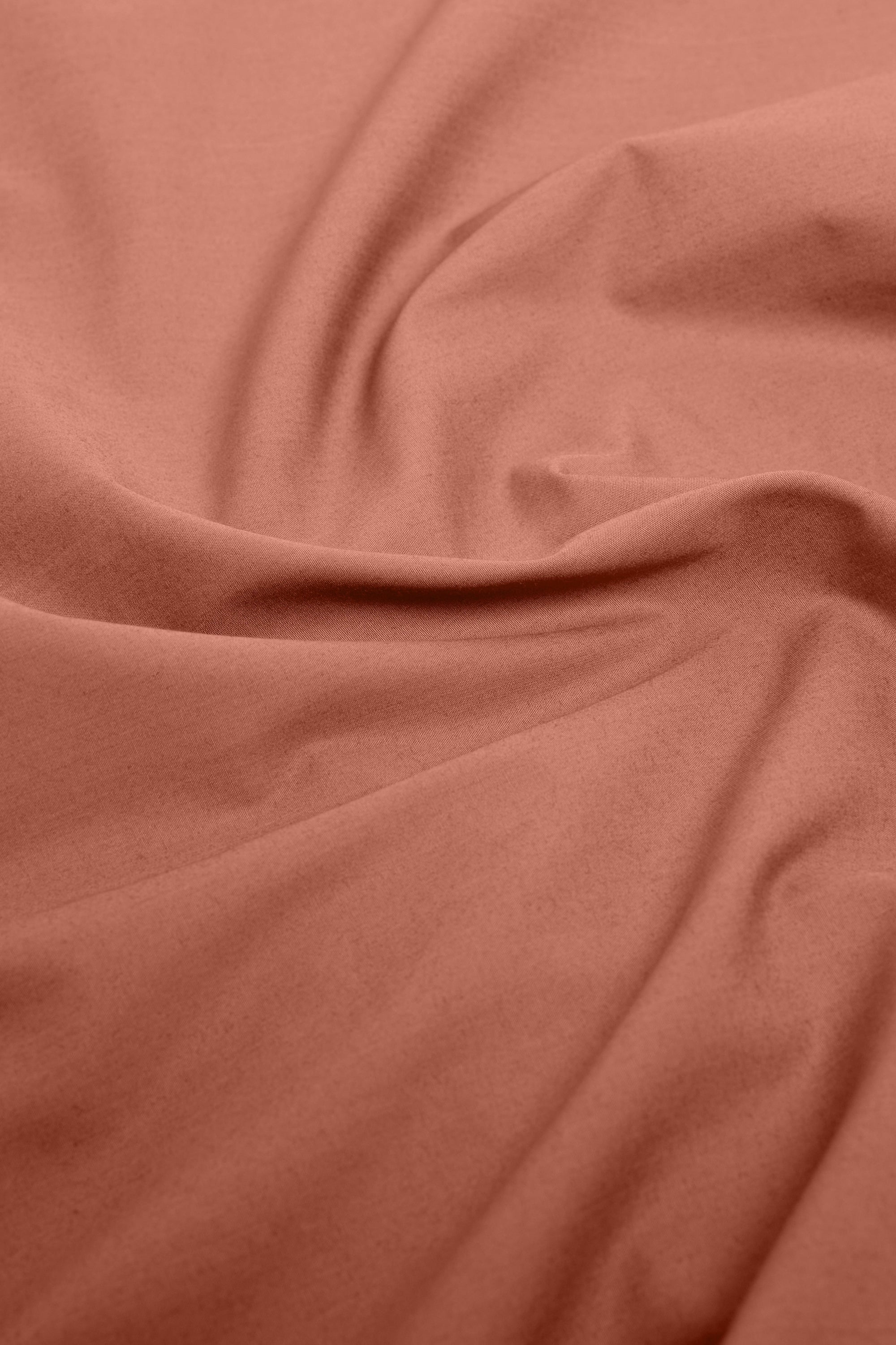 Percale Organic Cotton Pillowcases - Bark Red