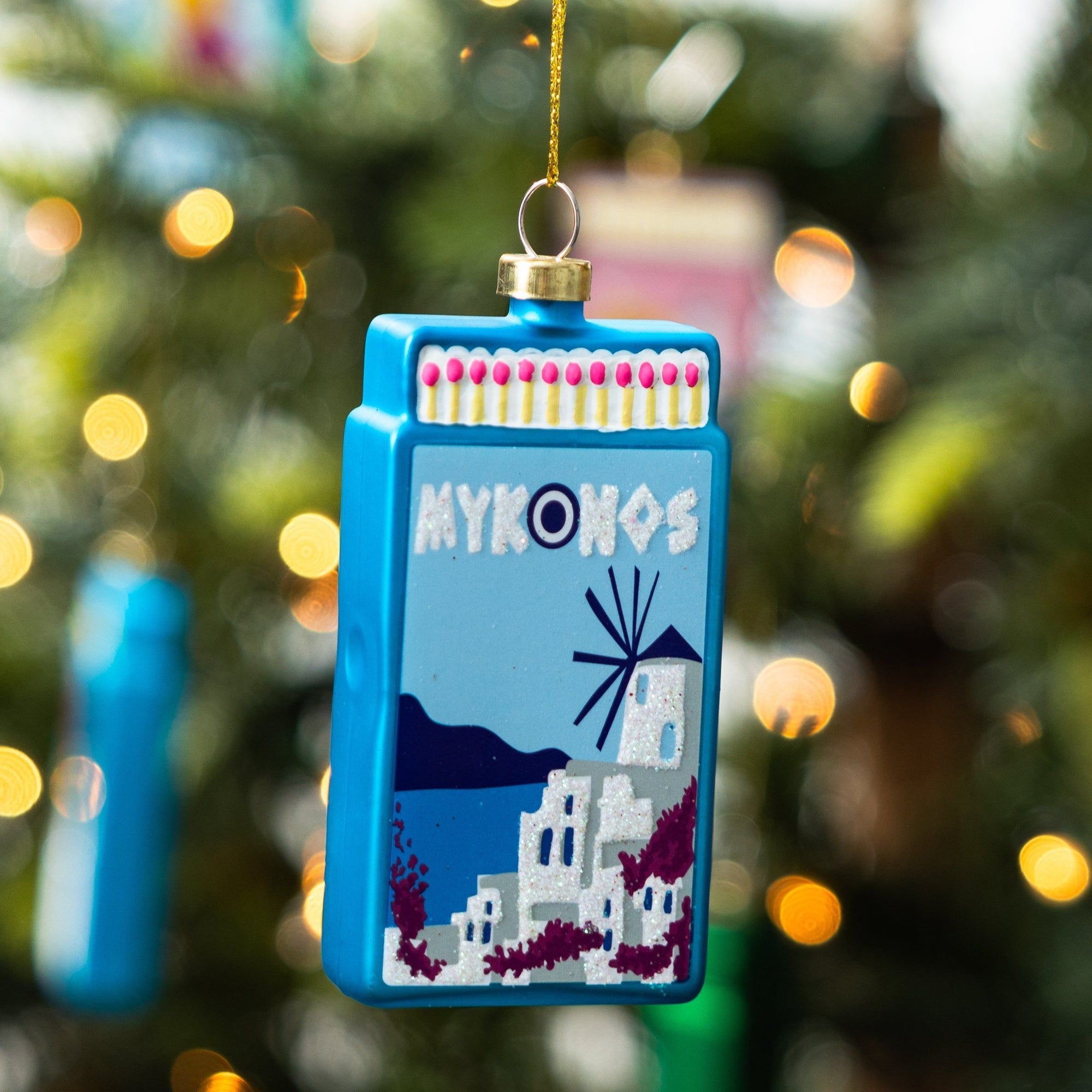 Matchbook Ornament - Mykonos