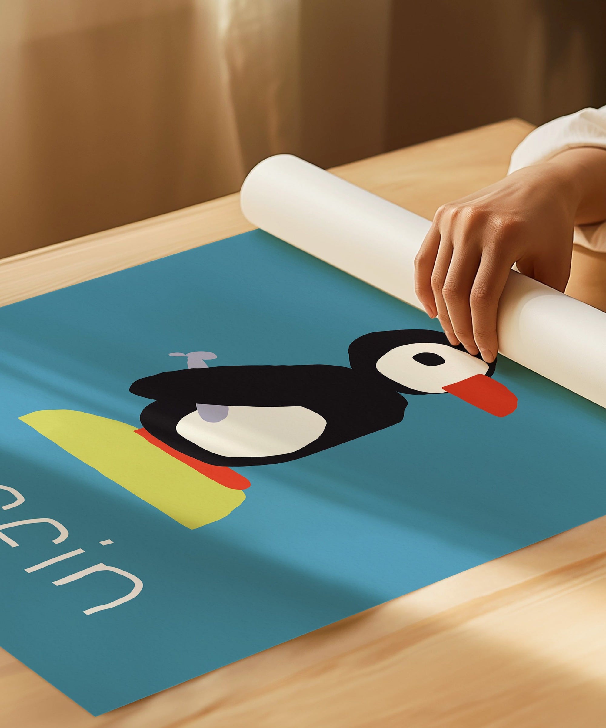 P for Puffin Art Print