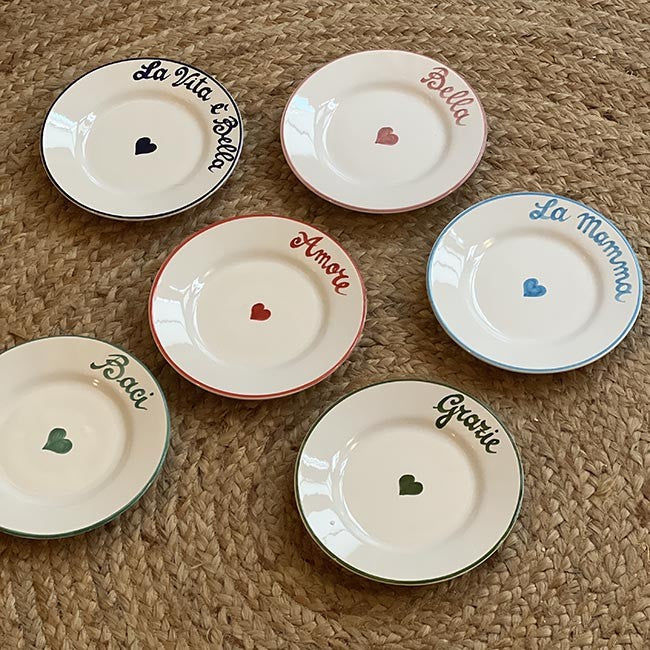 Set of 6 Plates La Famiglia – 20cm