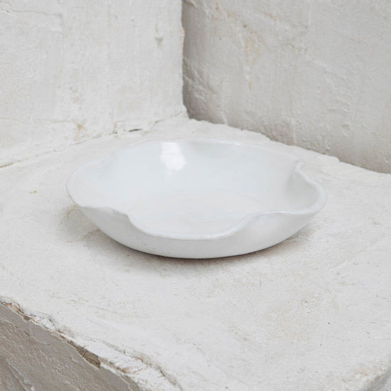White Tangier Serving Bowl Large