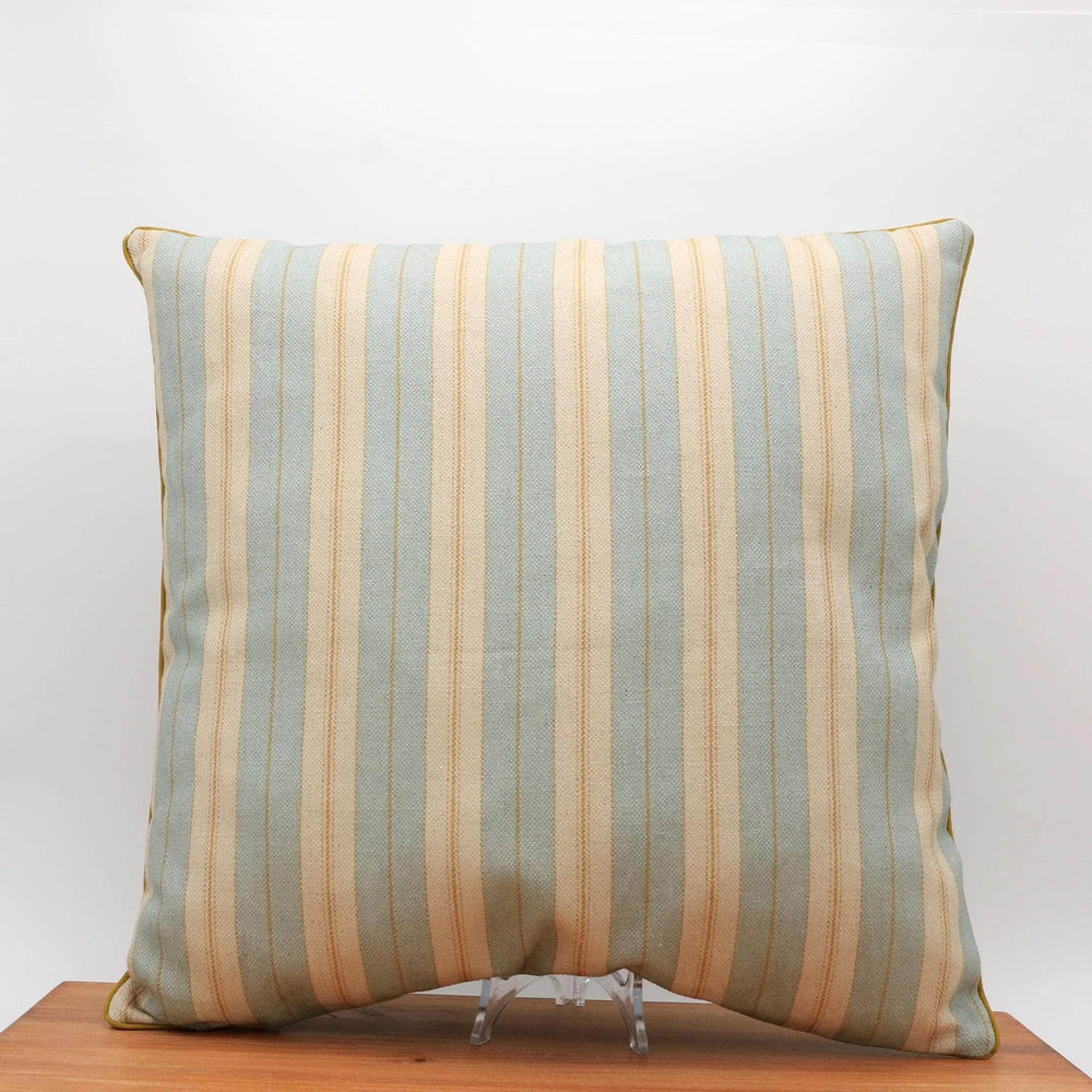 Mango and Celeste Stripe Cushion