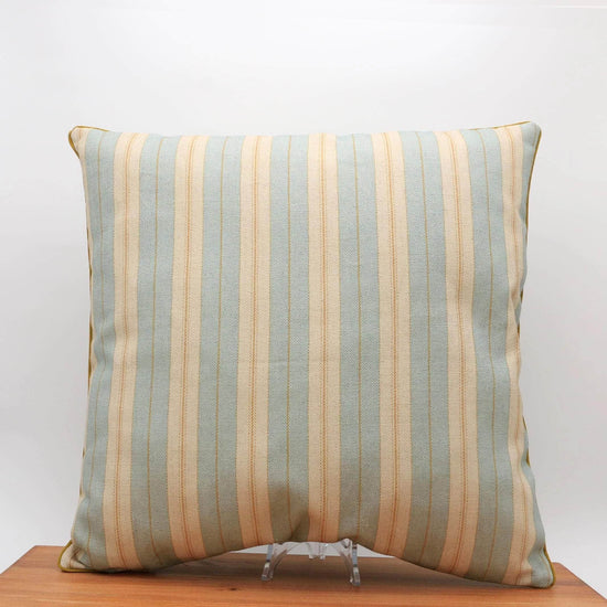 Mango and Celeste Stripe Cushion