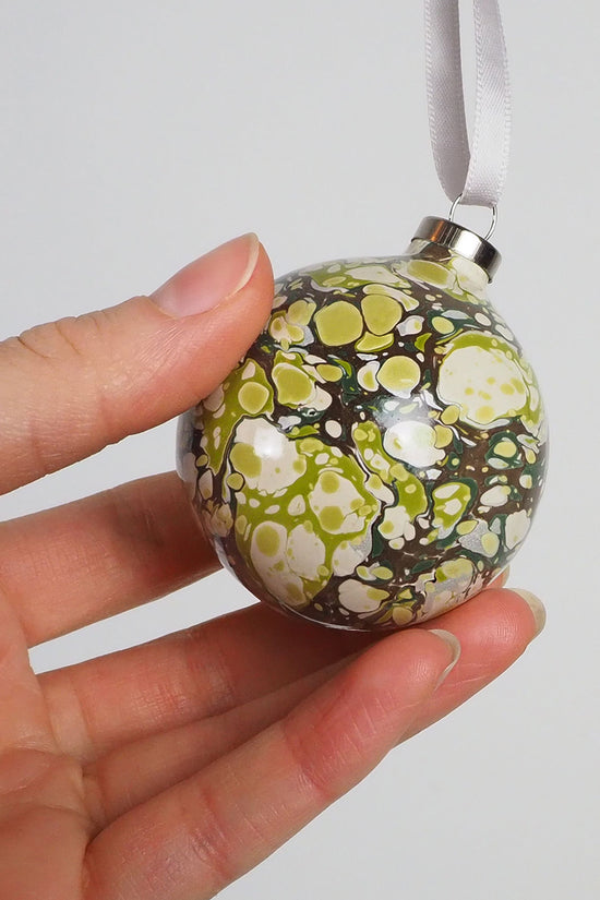 Small Moss Marbled Bauble