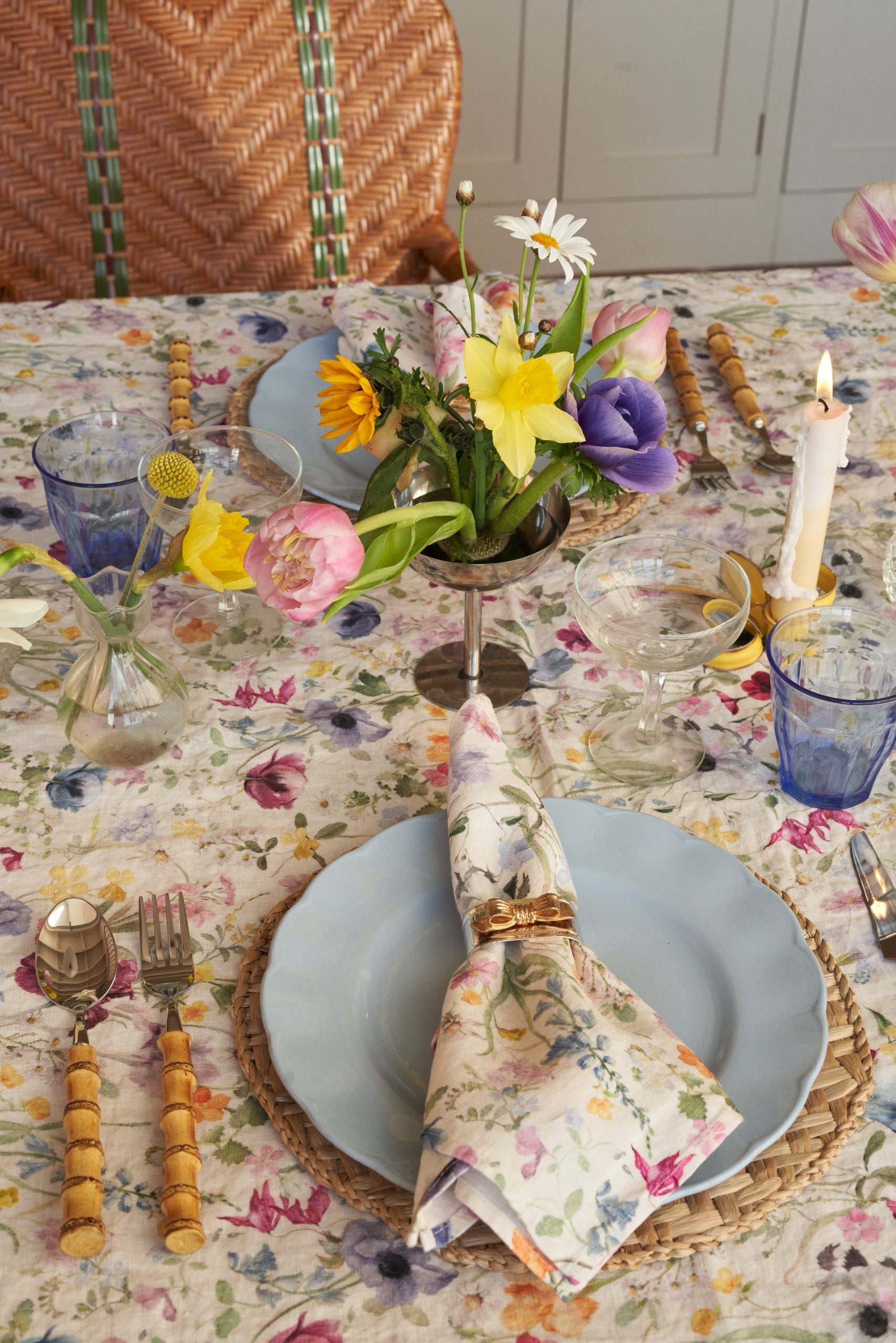 Spring Carpet Linen Tablecloth