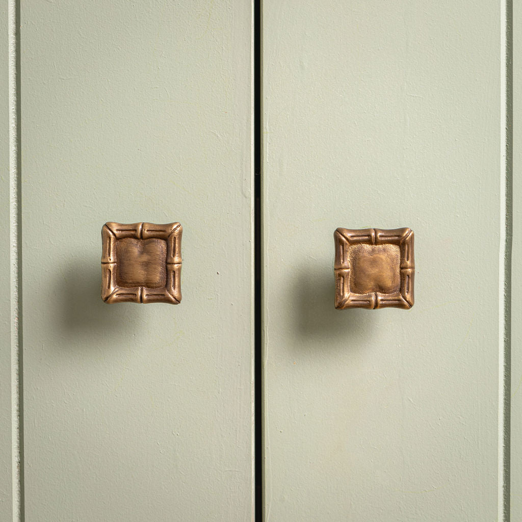 Linley Square Knob, Aged Brass