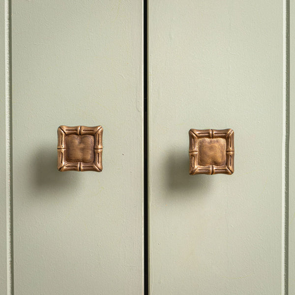 Linley Square Knob, Aged Brass