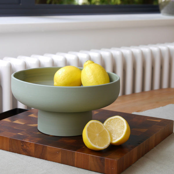 Ceramic Fruit Bowl, Sage