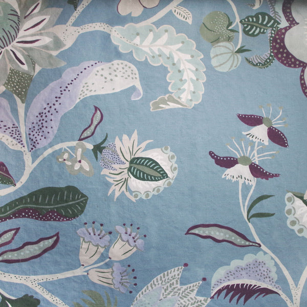 Printed Walled Garden Fabric - Blue