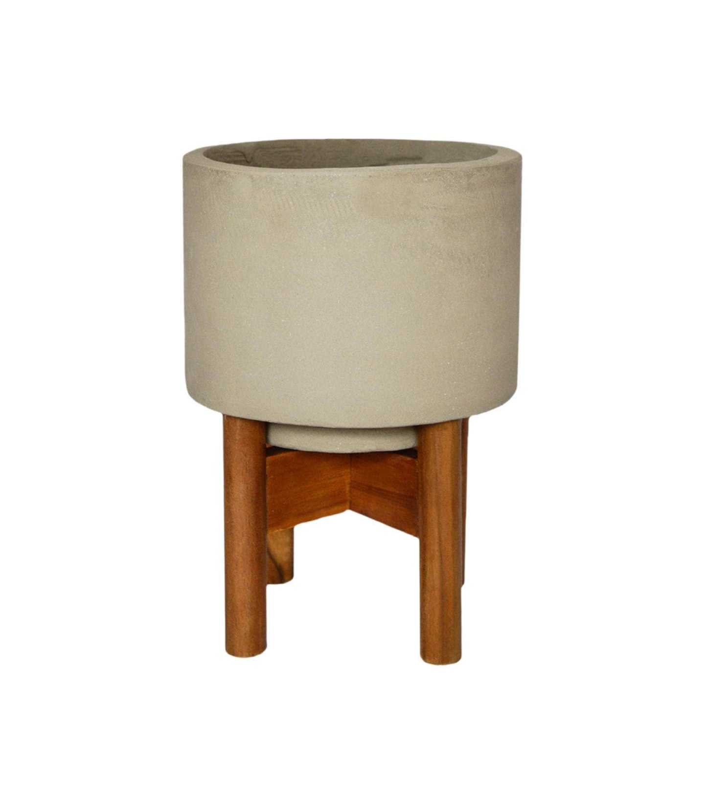 Vigo Concrete Grey Planter with Stand