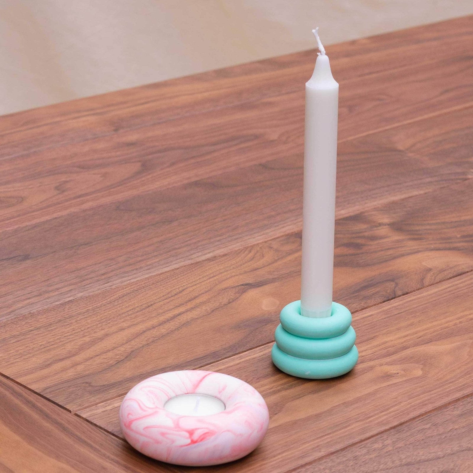 Dark Petrol Triple O Candleholder