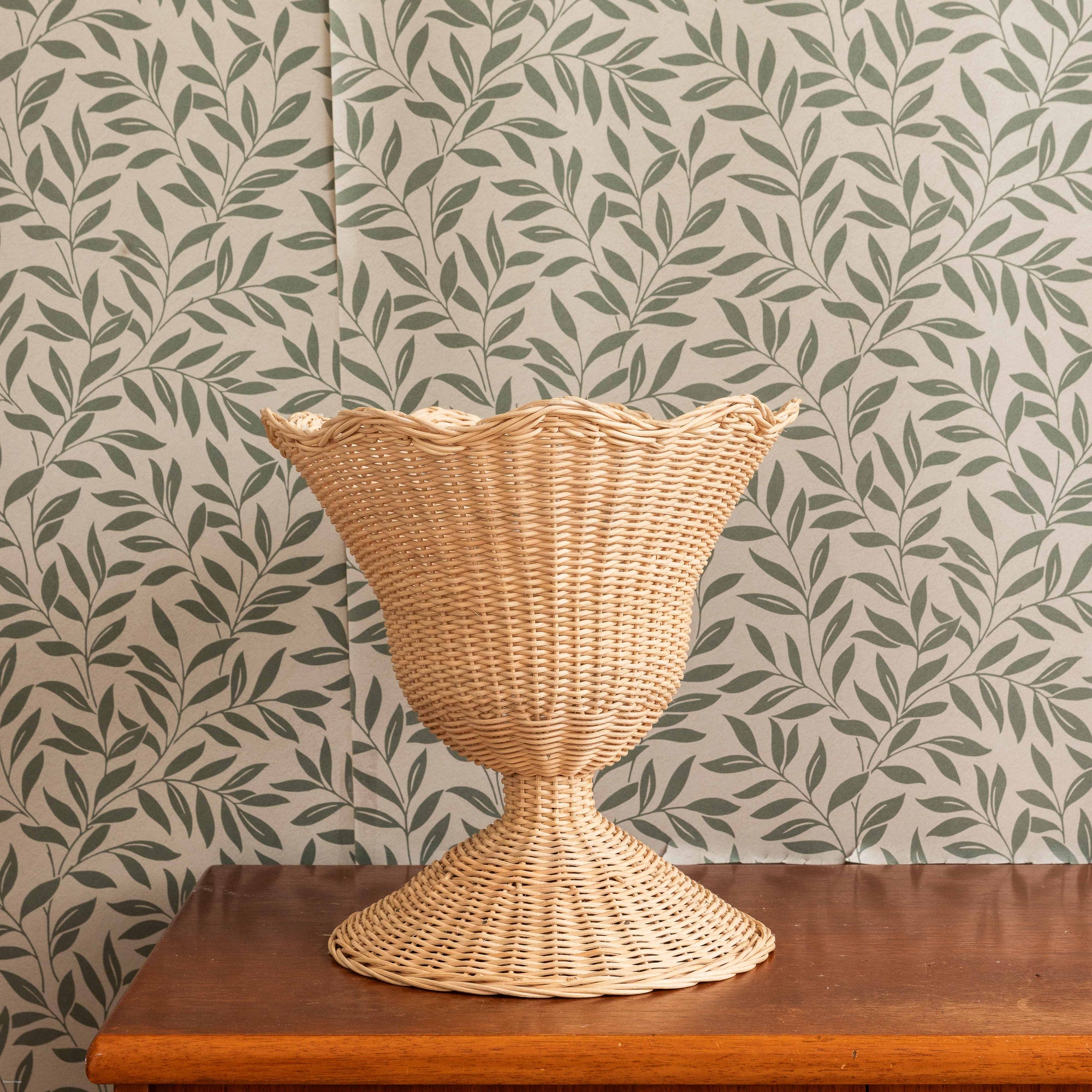 Freya Scalloped Rattan Bowl