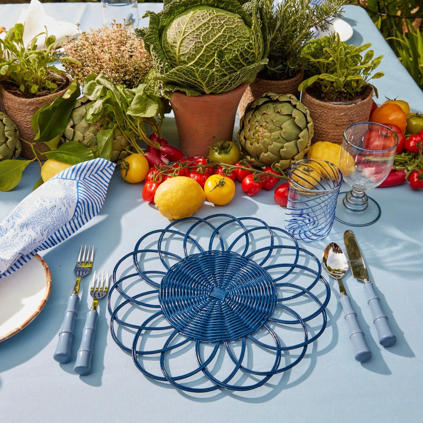 Dark Blue Cabana Placemats (set of 4)
