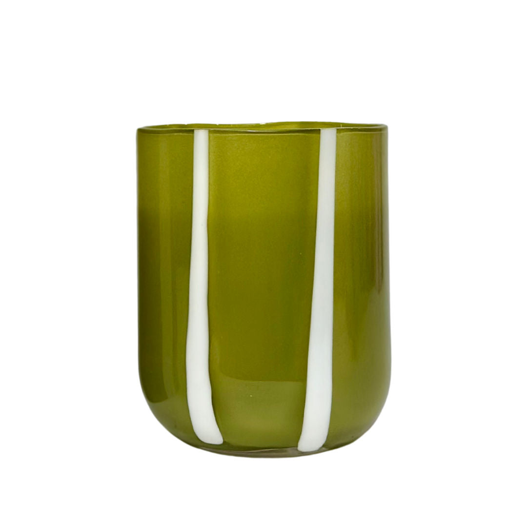 Atina Glassware | Olive & White