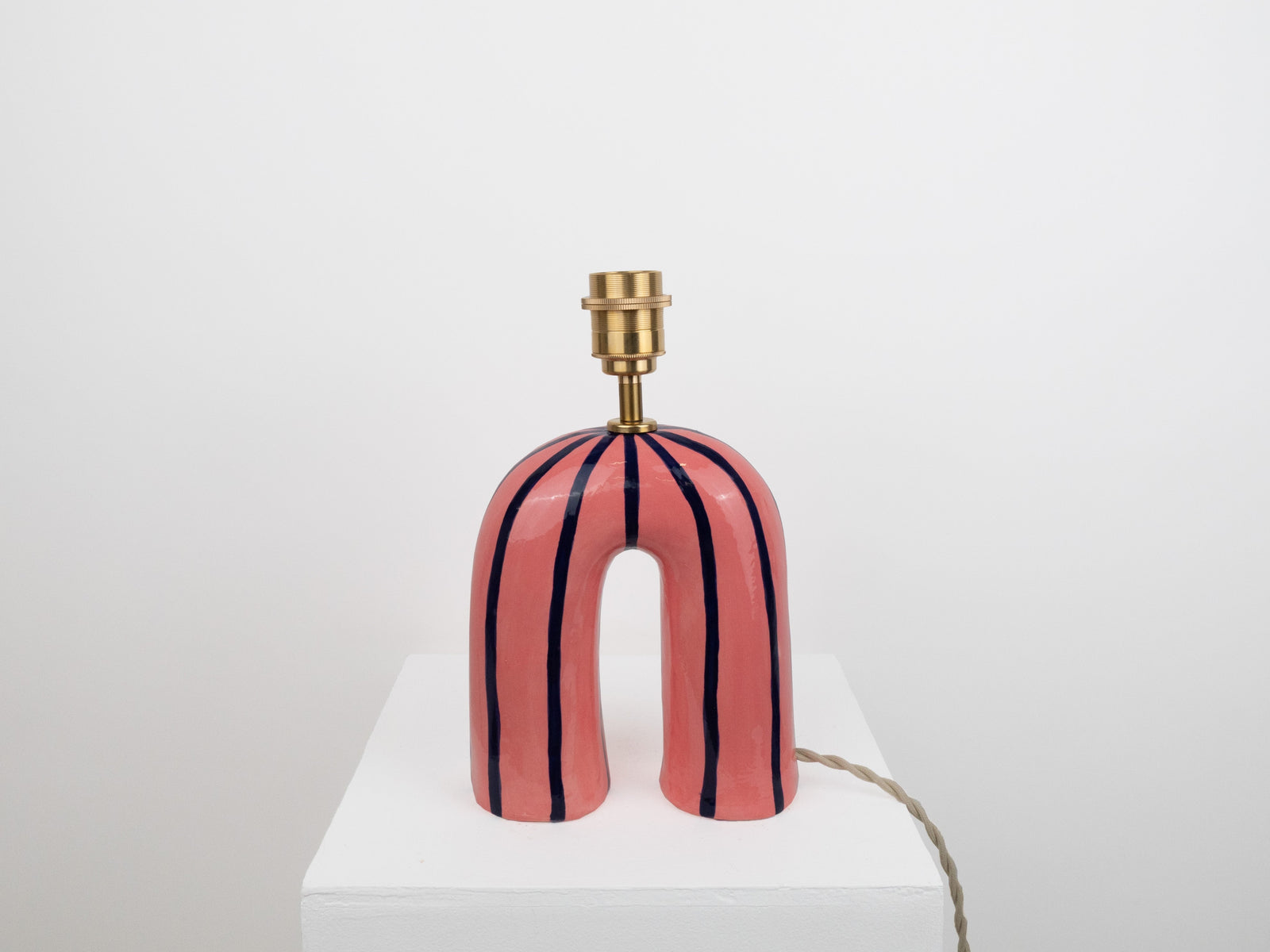 'You' Table Lamp - Blue Stripes