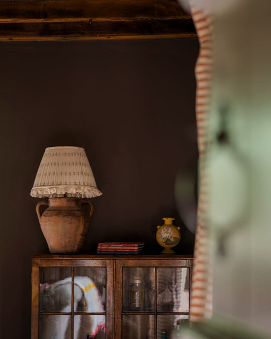 The Embroidered Cotton in Chestnut